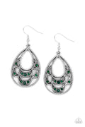 Malibu Macrame - Green-Paparazzi Earrings (PZ-1277)