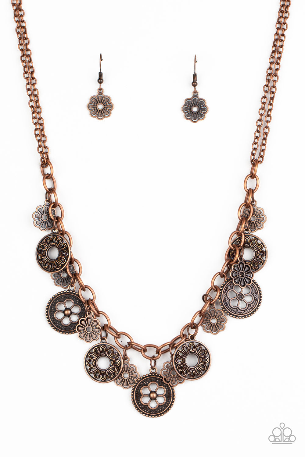 Meadow Masquerade - Copper Paparazzi Necklace (#1610)
