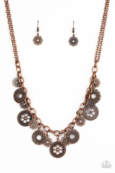 Meadow Masquerade - Copper Paparazzi Necklace (#1610)