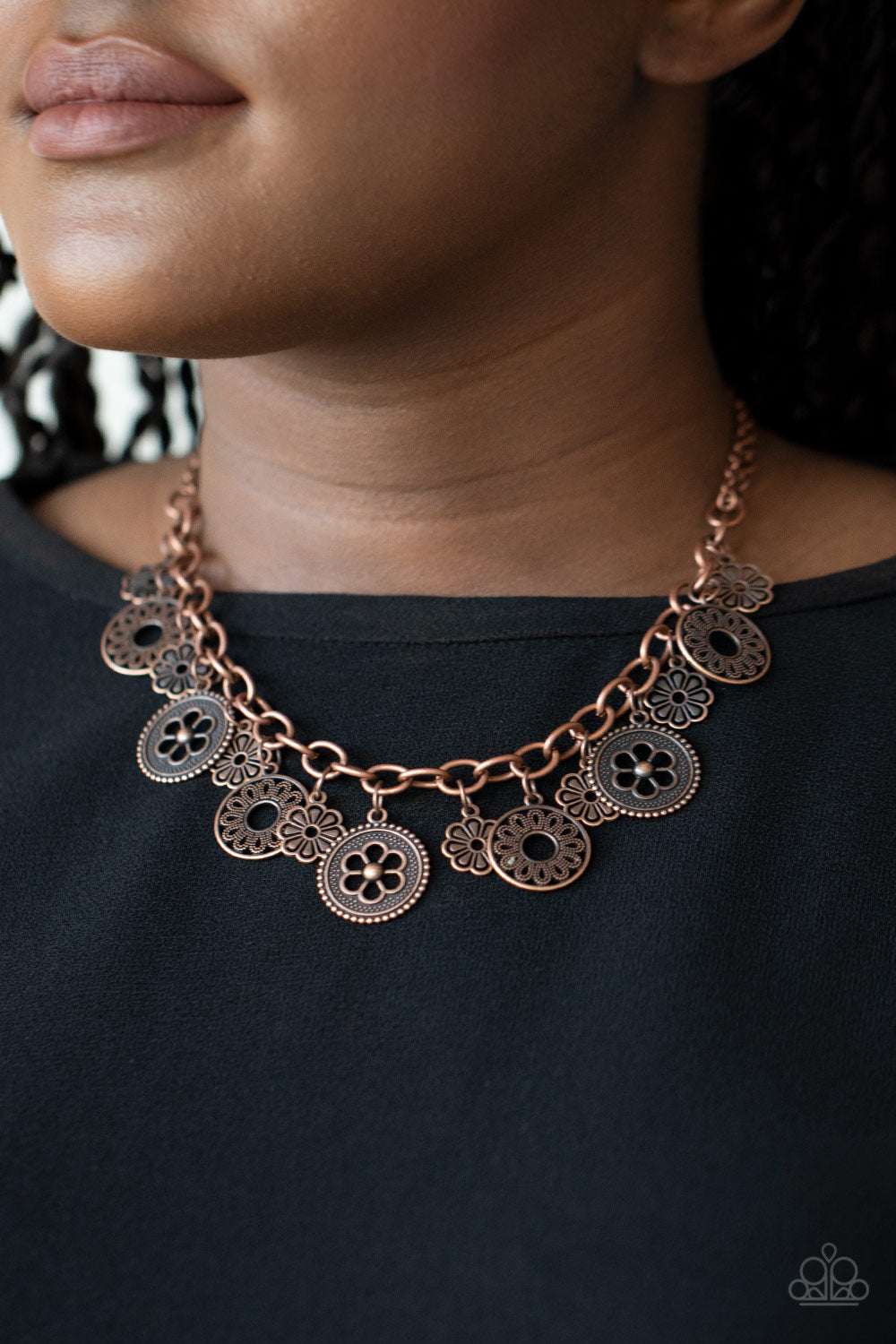 Meadow Masquerade - Copper Paparazzi Necklace (#1610)