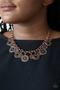 Meadow Masquerade - Copper Paparazzi Necklace (#1610)