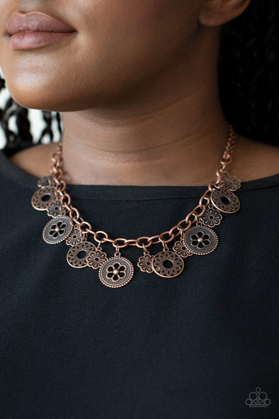 Meadow Masquerade - Copper Paparazzi Necklace (#1610)