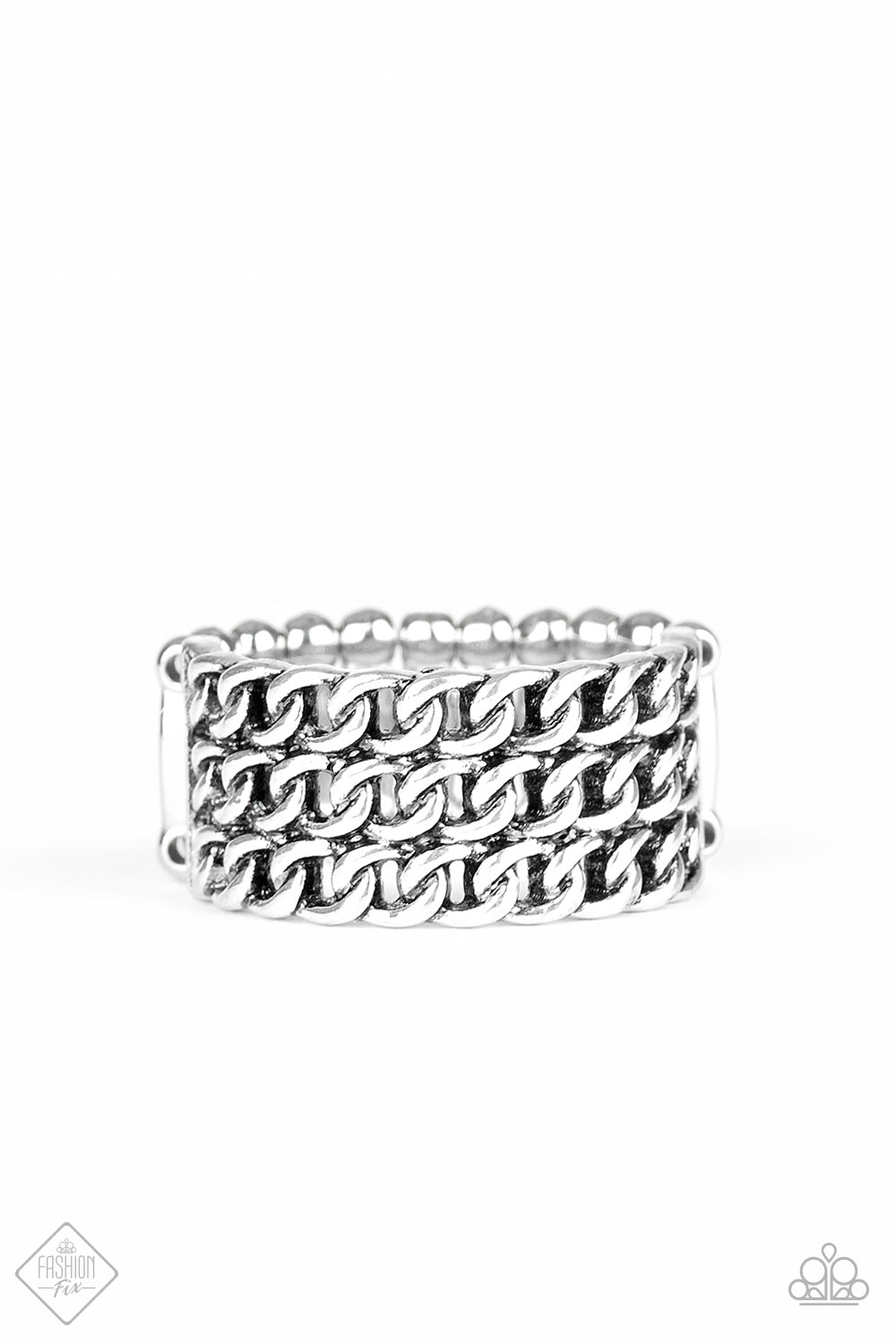Paparazzi Fashion Fix Ring - Metro Maker - Silver (R194)