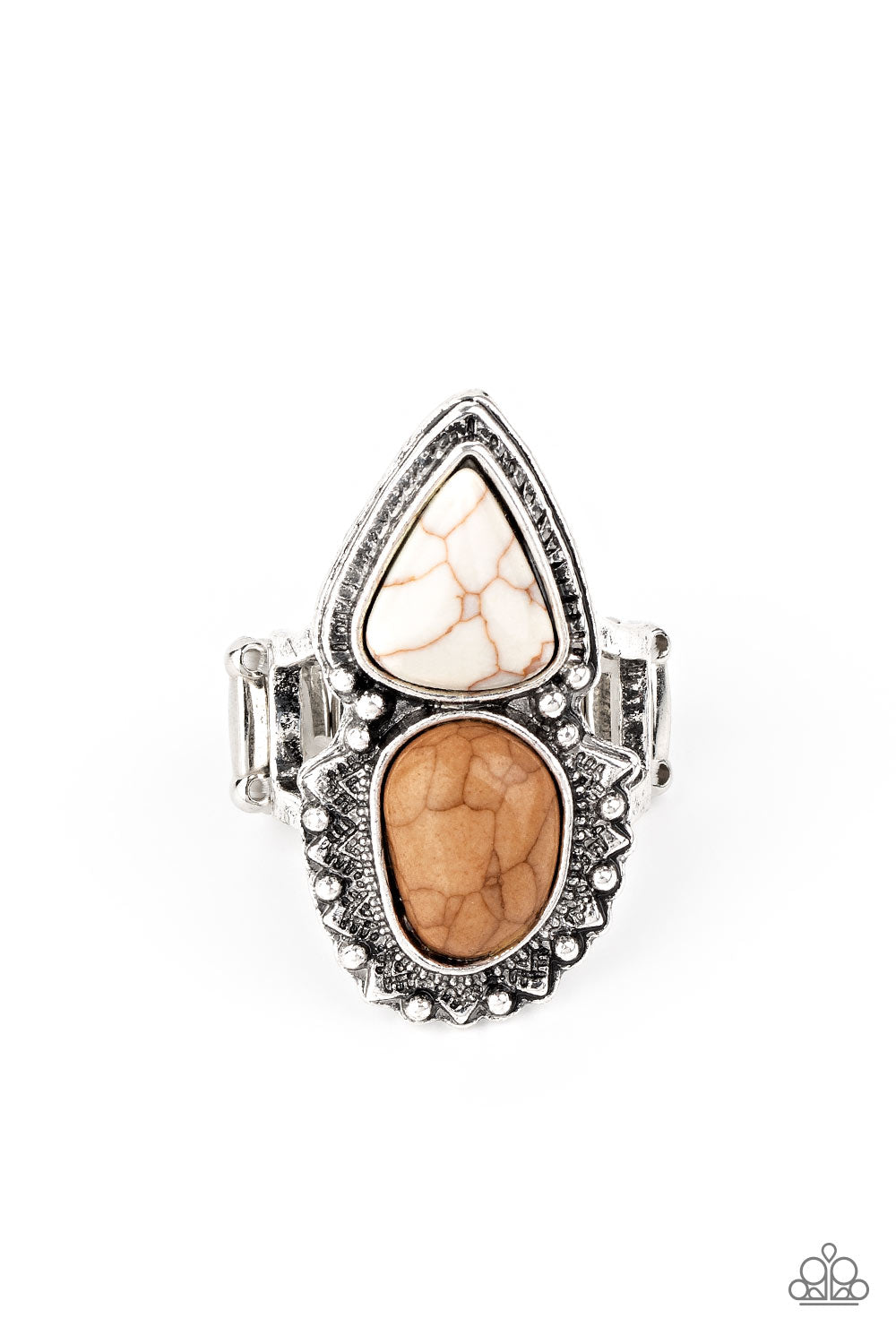 Mojave Mosaic - Brown Paparazzi Ring (R172)