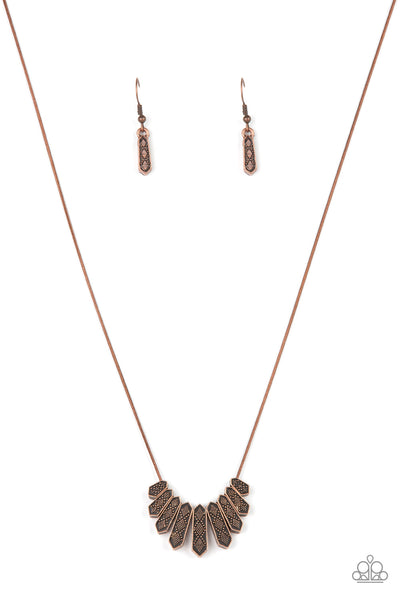 Monumental March - Copper Paparazzi Necklace (#4005)