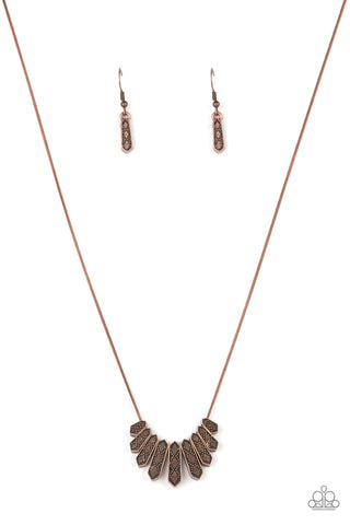 Monumental March - Copper Paparazzi Necklace (#4005)