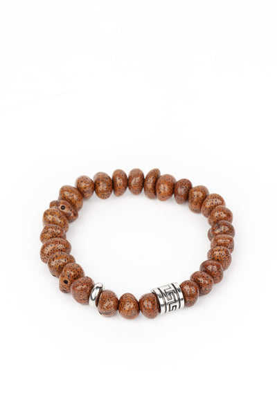 Natural State of Mind - Brown Paparazzi Bracelet (#4389)