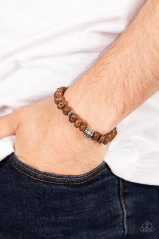 Natural State of Mind - Brown Paparazzi Bracelet (#4389)