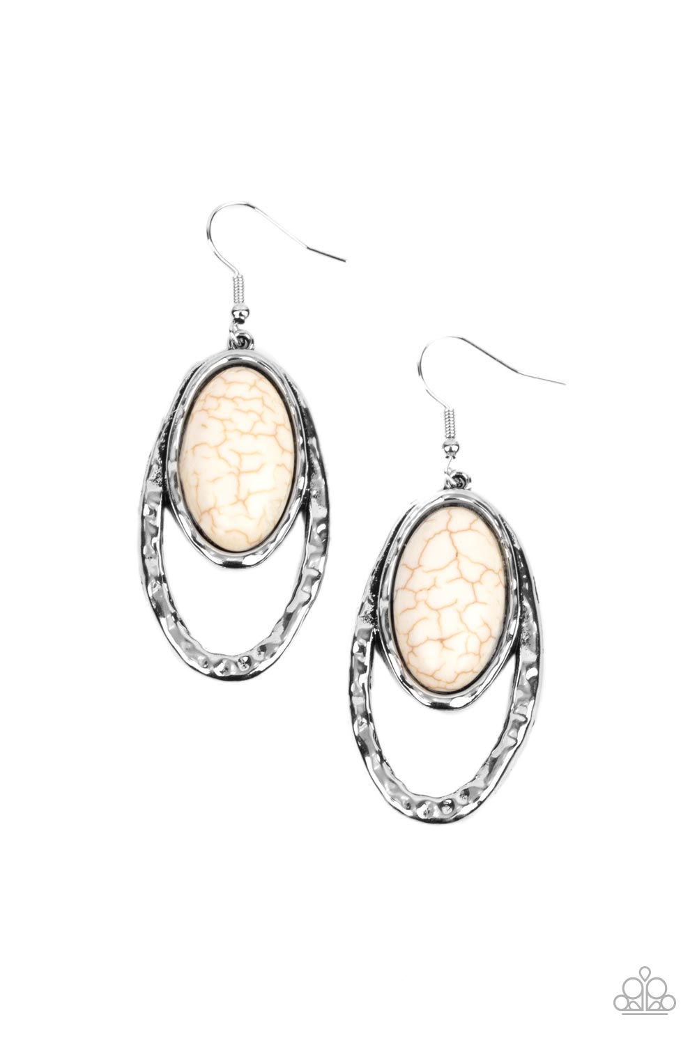 Pasture Paradise - White Paparazzi Earrings