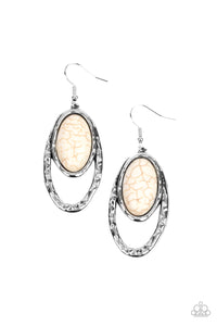 Pasture Paradise - White Paparazzi Earrings