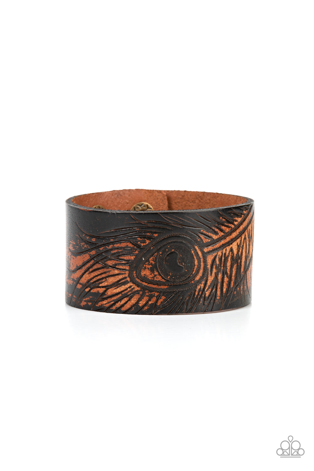 Positively Peacock - Black Paparazzi Wrap Bracelet (W147)