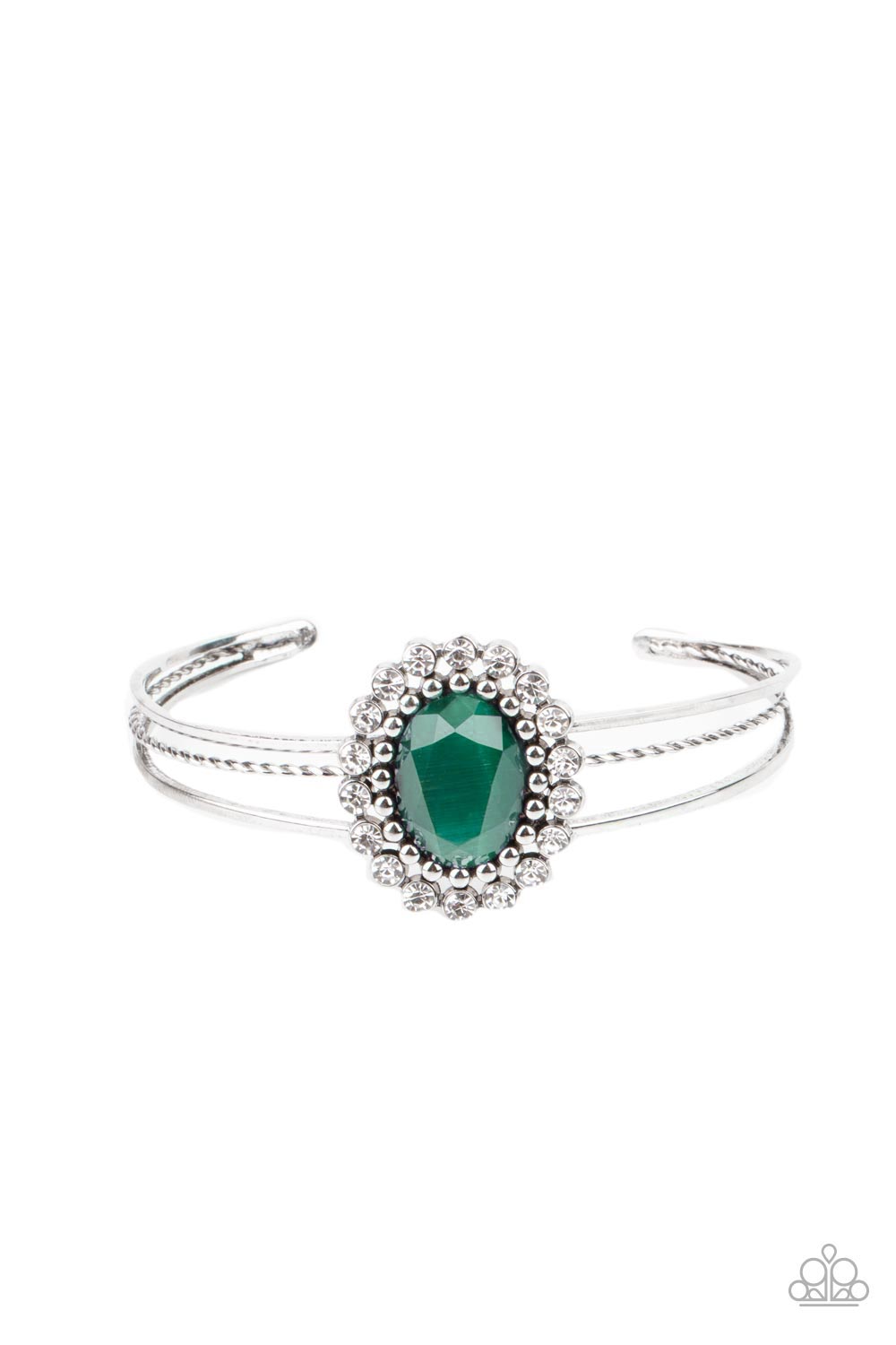 Prismatic Flower Patch - Green Paparazzi Bracelet (PZ-4516)
