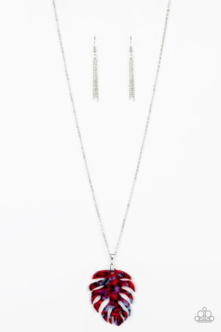 Prismatic Palms - Red-Paparazzi Necklace (PZ-663)