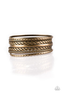 Rattle and Roll - Brass-Paparazzi Bracelets (#1190)