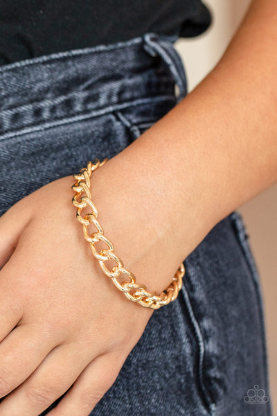 Rebel Radar - Gold Paparazzi Bracelet (#4252)