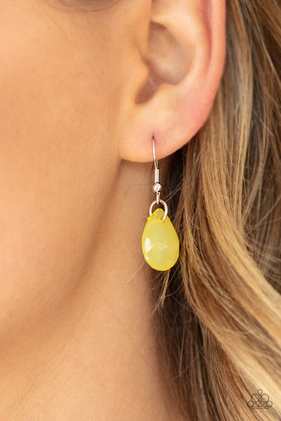 Rio Rainfall - Yellow-Paparazzi Necklace (PZ-100)