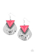 Road Trip Treasure - Pink Paparazzi Earrings(#2235)