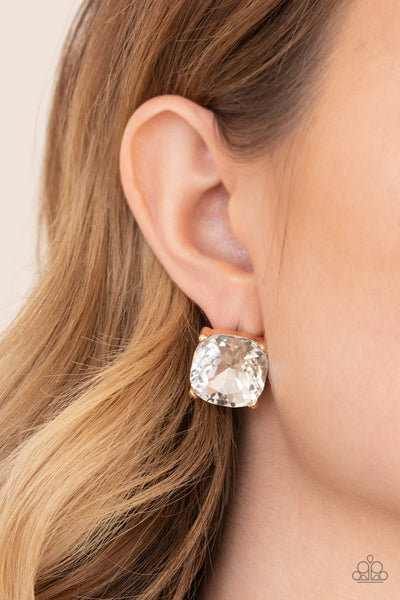 Royalty High - Gold Paparazzi Earrings