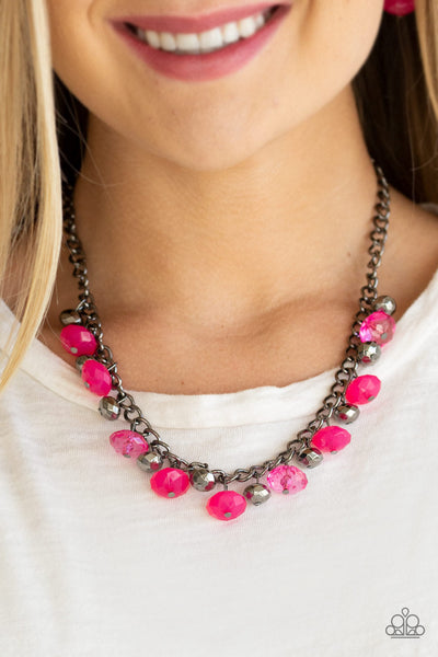 Runway Rebel - Pink Paparazzi Necklace