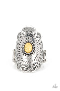 Sagebrush Sea - Yellow Paparazzi Ring (R136)