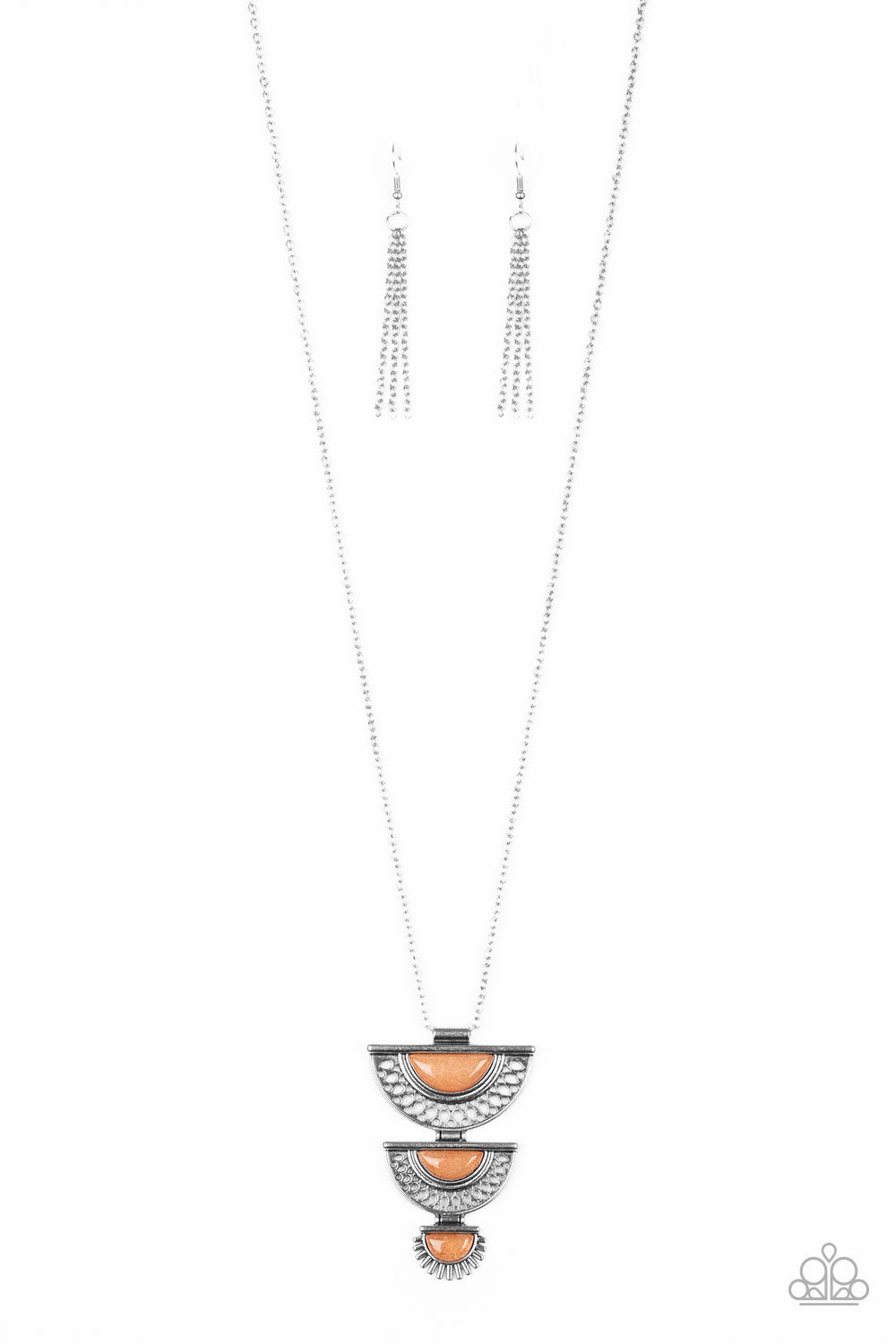 Serene Sheen - Orange - Paparazzi Necklace (#245)