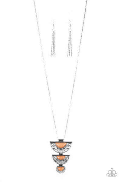 Serene Sheen - Orange - Paparazzi Necklace (#245)