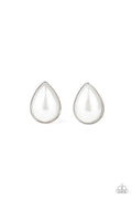 SHEER Enough - White Paparazzi Earrings (#2046)