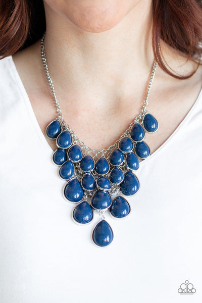 Paparazzi Necklace - Shop Til You TEARDROP - Blue
