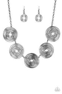 Paparazzi Necklace  - SOL-Mates - Black (#1091)
