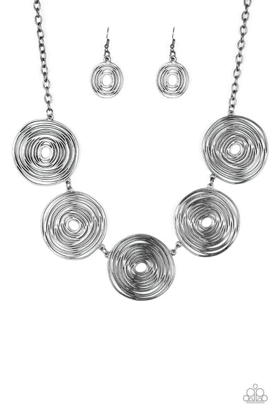 Paparazzi Necklace  - SOL-Mates - Black (#1091)