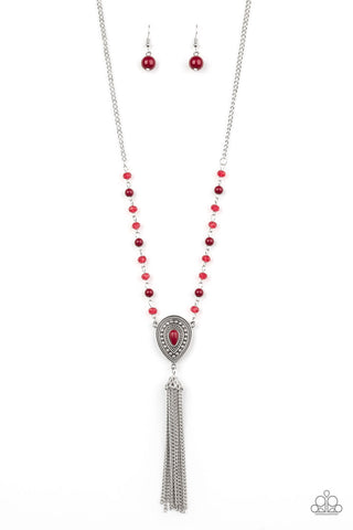 Soul Quest - Red Paparazzi Necklace (PZ-460)