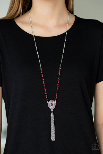 Soul Quest - Red Paparazzi Necklace (PZ-460)