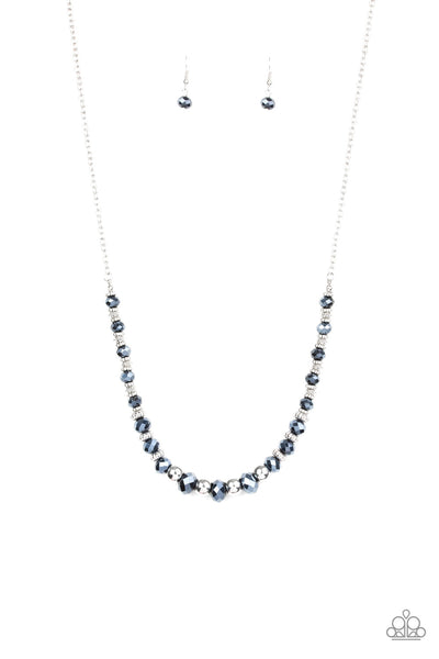 Stratosphere Sparkle - Blue-Paparazzi Necklace (#1495)