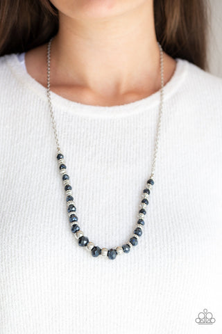 Stratosphere Sparkle - Blue-Paparazzi Necklace (#1495)