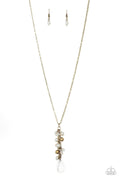 Paparazzi Necklace - Teardrop Serenity - Brass (#1645)