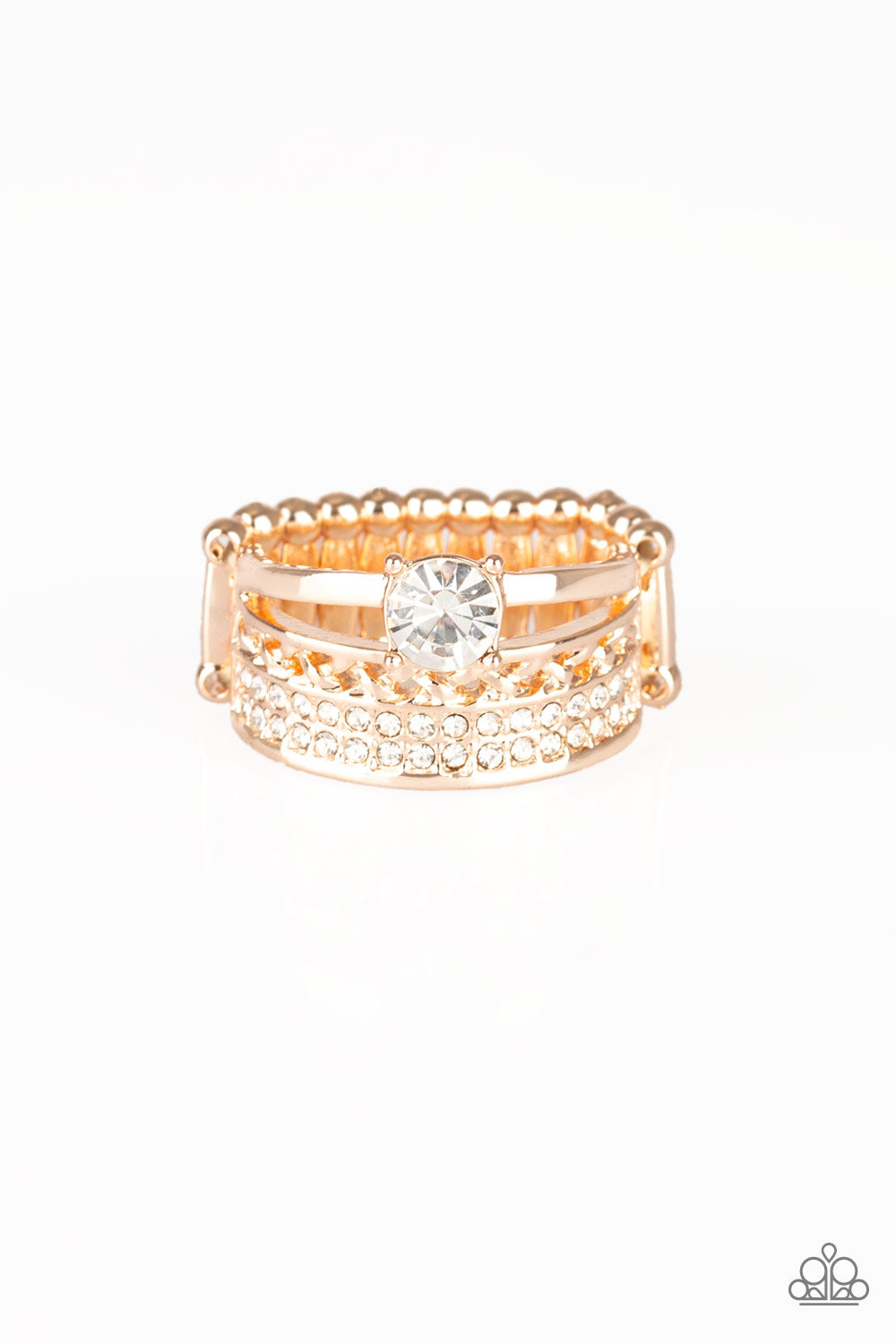 Paparazzi Ring - The Overachiever - Rose Gold (R329)