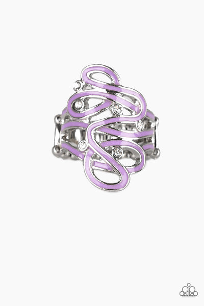 Paparazzi Wide Back Ring - The Run-Around - Purple (R360)