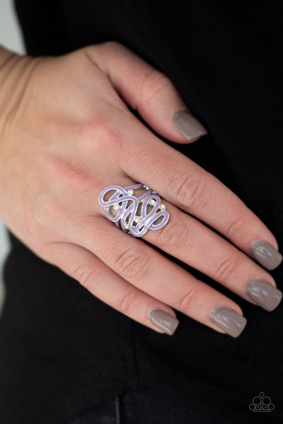 Paparazzi Wide Back Ring - The Run-Around - Purple (R360)