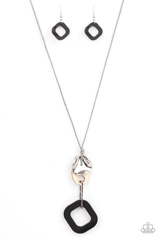 Top Of The WOOD Chain - Black Paparazzi Necklace