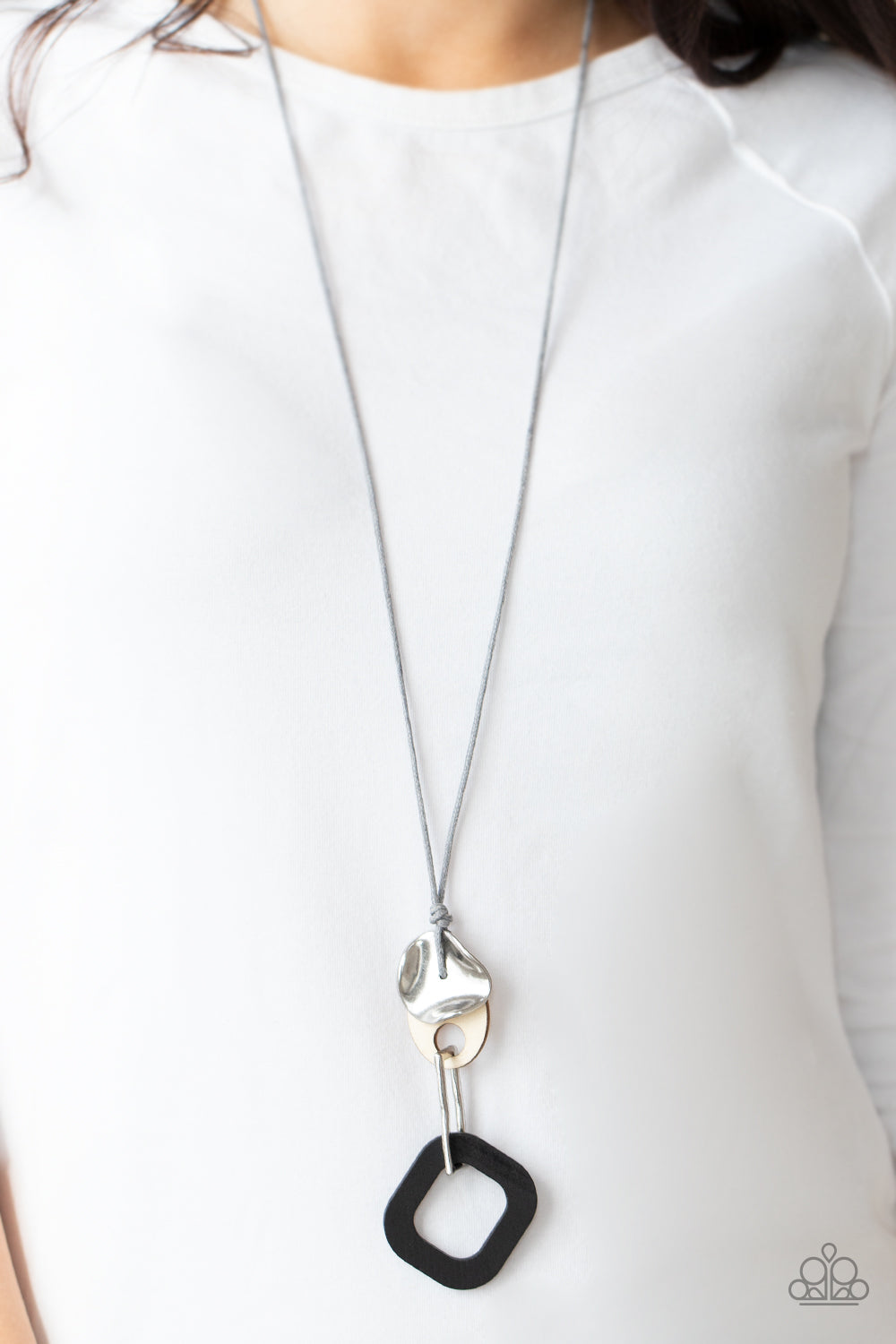 Top Of The WOOD Chain - Black Paparazzi Necklace