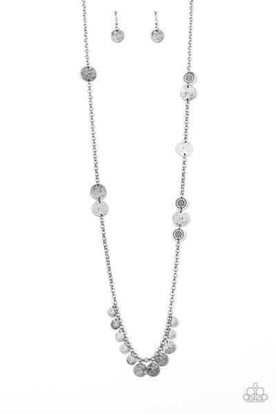 Trailblazing Trinket - Silver Paparazzi Necklace (#2650)