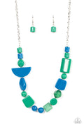 Tranquil Trendsetter - Green Paparazzi Necklace (PZ-3768)
