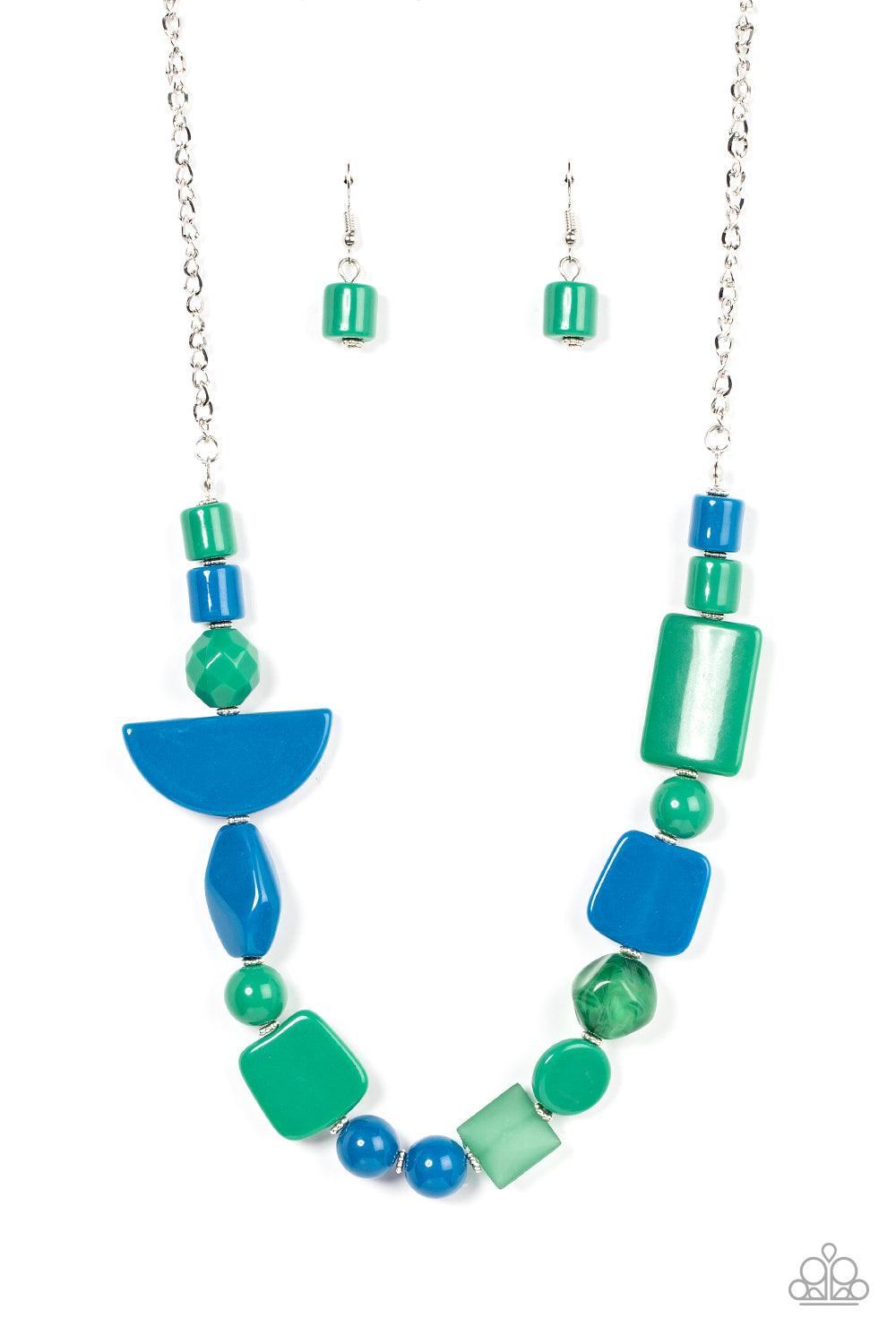 Tranquil Trendsetter - Green Paparazzi Necklace (#2011)