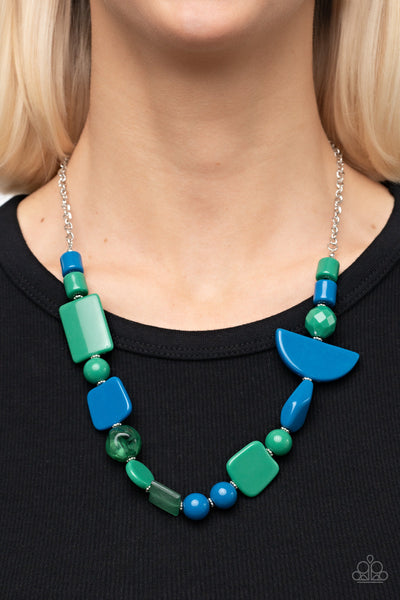 Tranquil Trendsetter - Green Paparazzi Necklace (#2011)