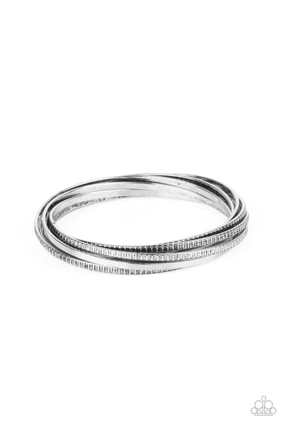 Trending in Tread - Silver Paparazzi Bangle Bracelet