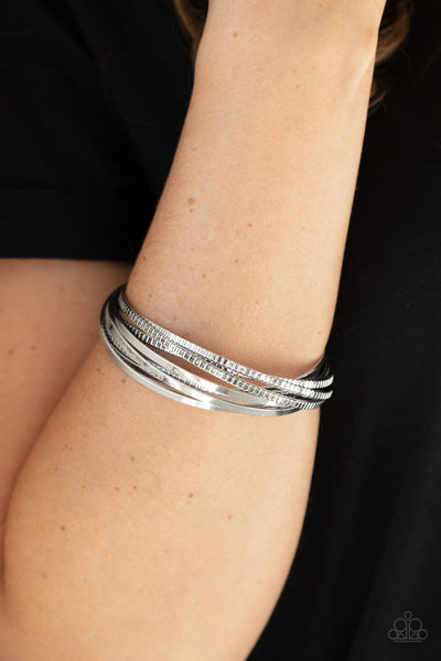 Trending in Tread - Silver Paparazzi Bangle Bracelet