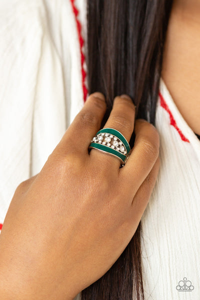 Trending Treasure - Green Paparazzi Ring
