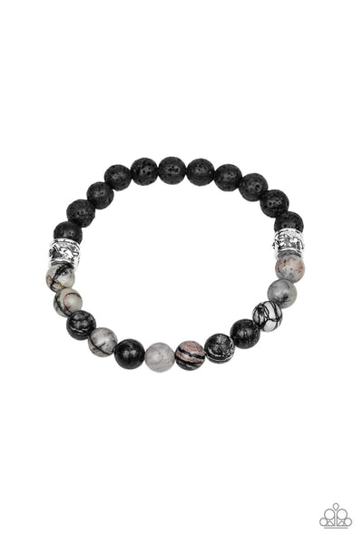 Tuned In - Silver-Paparazzi Bracelet (#365)