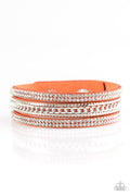 Unstoppable - Orange-Paparazzi Wrap Bracelet (W127)