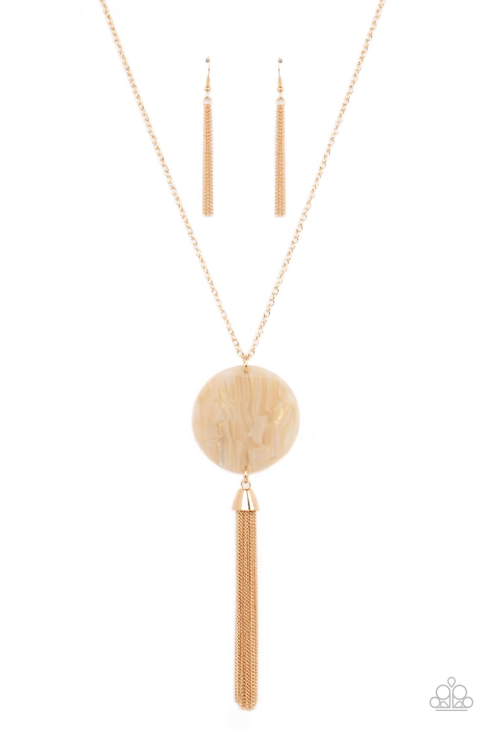 Up FAUX Grabs - White Paparazzi Necklace